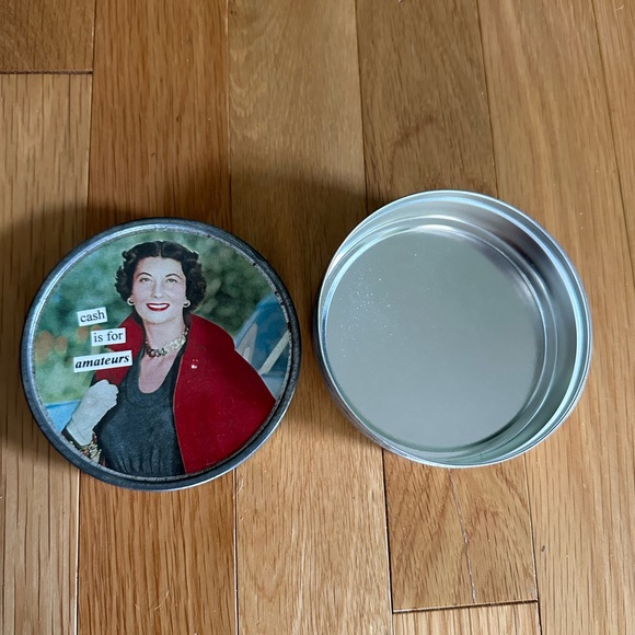 Vintage Anne Taintor retro in tin  6 seasoned shopper coasters w/ cork backing. - Picture 3 of 5